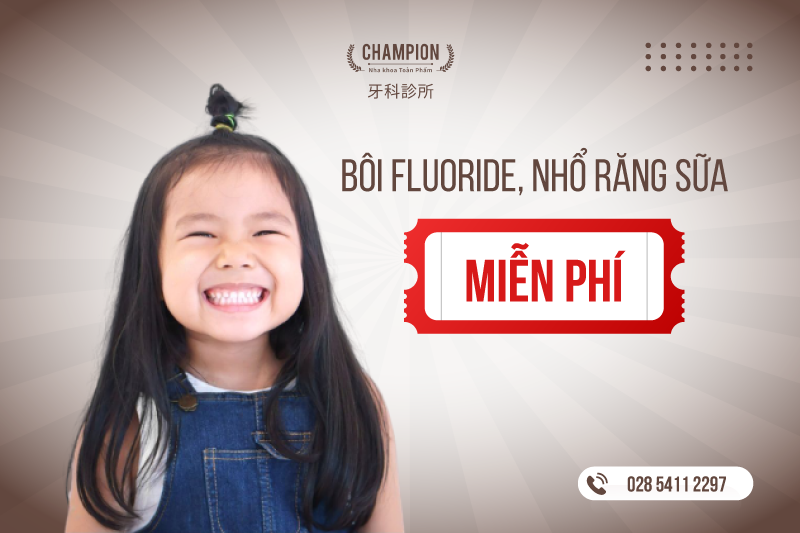 Bôi Fluoride, nhổ răng sữa miễn phí