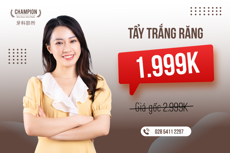 Tẩy trắng răng 1999k giá gốc 2999k